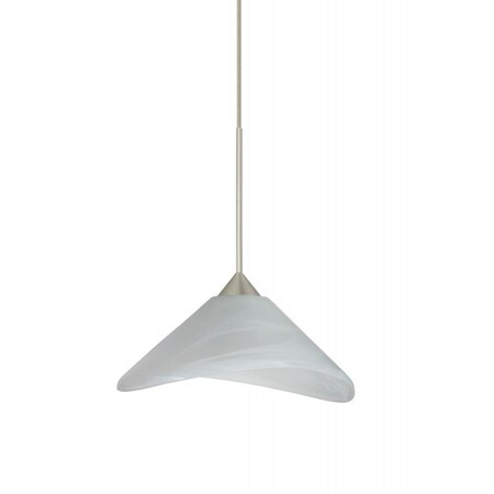 Besa Lighting Besa Pendant Hoppi Satin Nickel Marble 1x3W LED 1XC-191352-LED-SN